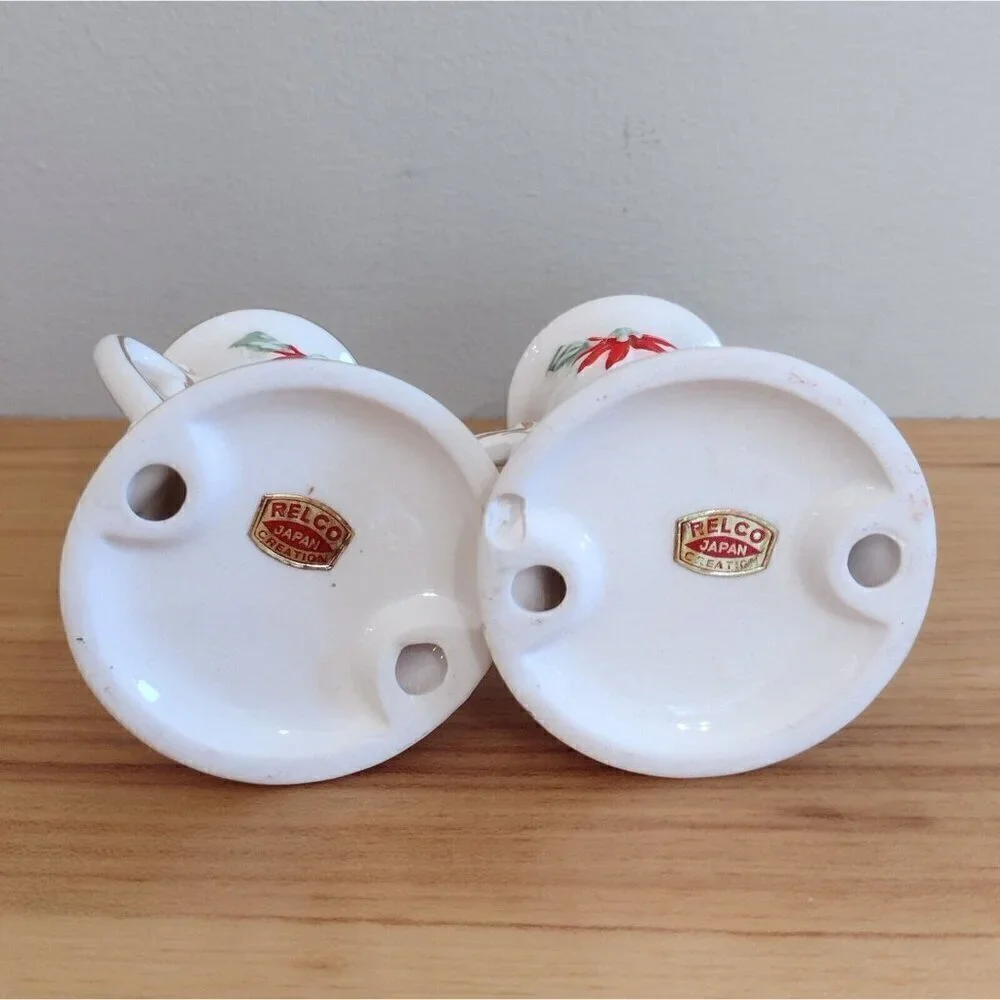 Vintage 1950s Relco Climbing Angels Candle Huggers & Candle Holders W/ Box